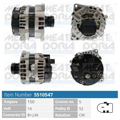 MEAT & DORIA Dynamo / Alternator 5510547