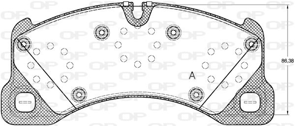 накладки тормозные передние 14- PORSCHE 95B698151BA