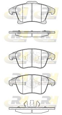 Комплект гальмівних накладок, дискове гальмо, Roadhouse 2124920
