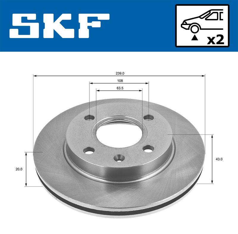 SKF VKBD 80073 V2 Brake Disc
