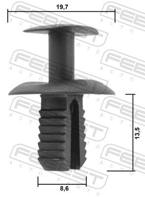 FEBEST 88570-021 Clip, trim/protection strip