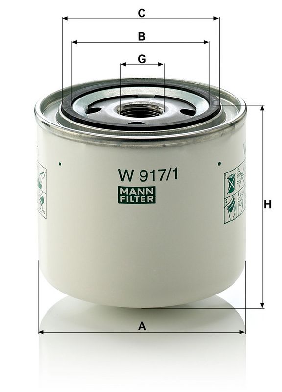 Õlifilter, MANN-FILTER W 917, 1