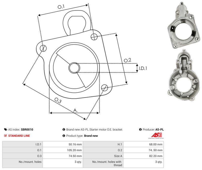 AS-PL SBR0010 Starter Lid, carburettor