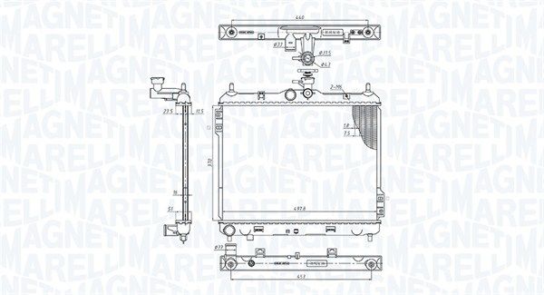 MAGNETI MARELLI hűtő, motorhűtés 350213192200