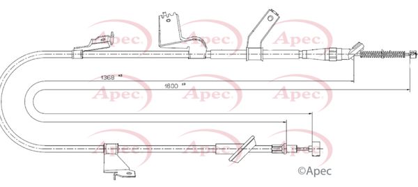 APEC Cable Pull, parking brake CAB1782