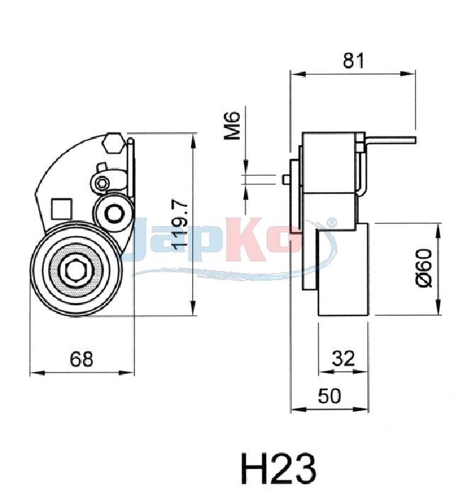 Rihmapinguti, Hammasrihm, JAPKO 45H23