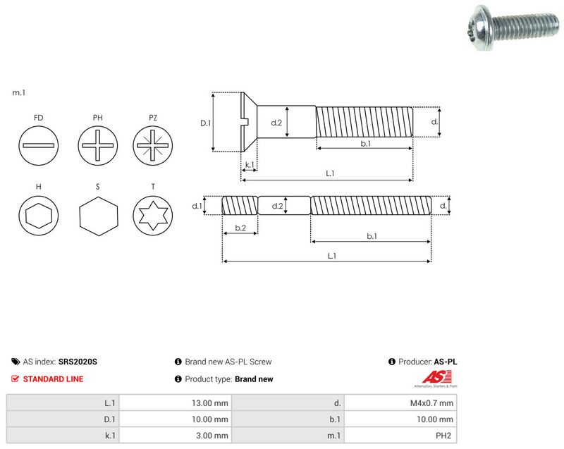 AS-PL SRS2020S Repair Set, alternator