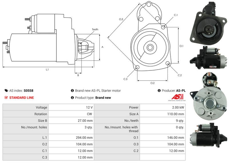 AS-PL S0558 Starter