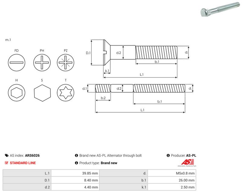AS-PL ARS6026 Repair Set, alternator