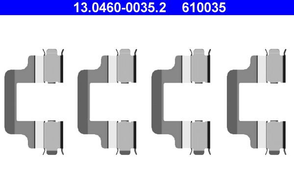 Комплект приладдя, накладка дискового гальма, Ate 13.0460-0035.2