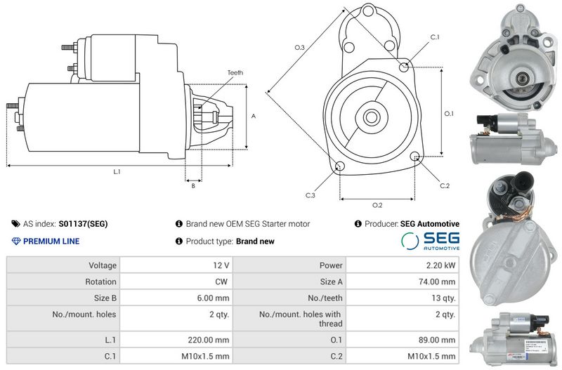 AS-PL S01137(SEG) Starteris