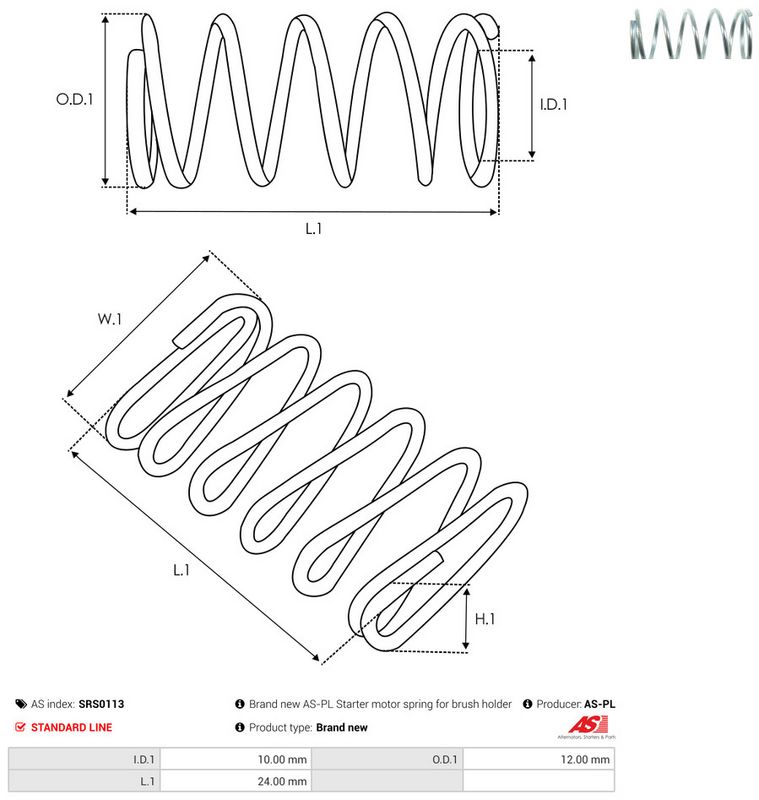 AS-PL SRS0113 Repair Kit, starter