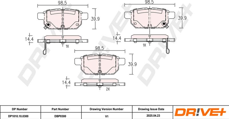 Set placute frana,frana disc DP1010.10.0300 Dr!ve+