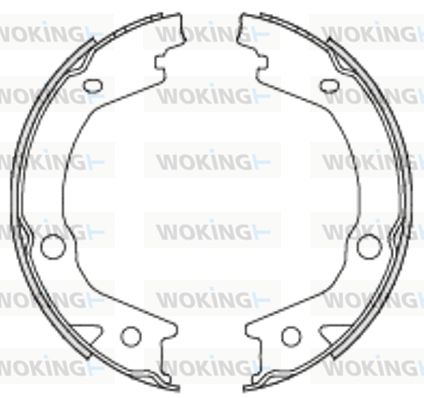 Комплект гальмівних колодок, стоянкове гальмо, Woking Z4697.00