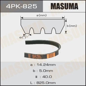 Поліклиновий ремінь, Masuma 4PK825