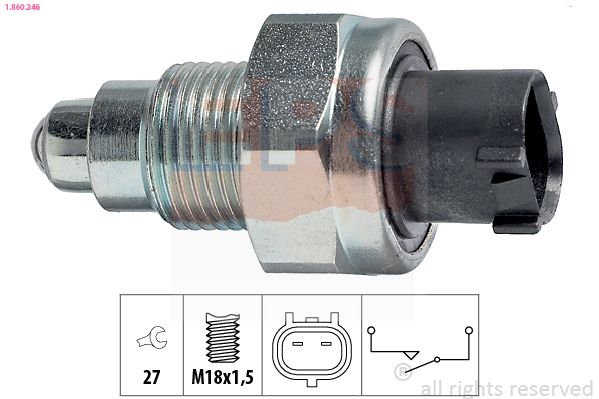 Перемикач, ліхтар заднього ходу, Eps 1860246