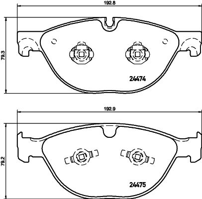 Комплект гальмівних накладок, дискове гальмо, Hella Pagid 8DB355015-701