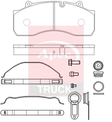 APEC Brake Pad Set, disc brake PAD29143K