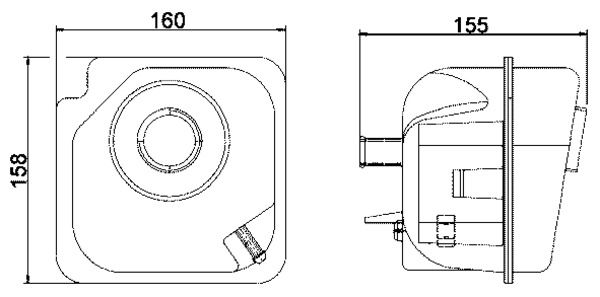 Розширювальний бачок, охолоджувальна рідина, Mahle CRT28000S