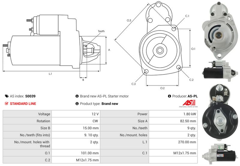Starter, AS-PL S0039