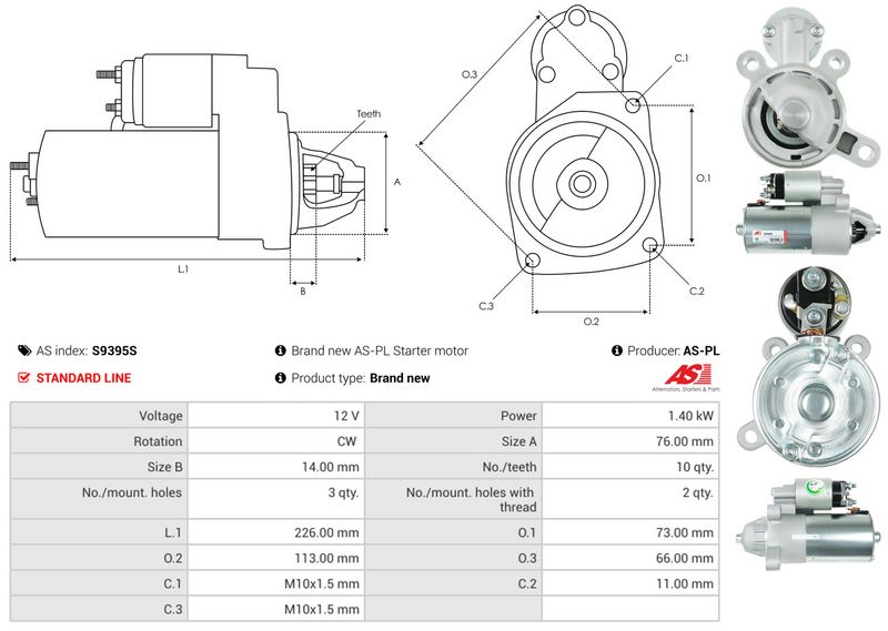 AS-PL S9395S Starter