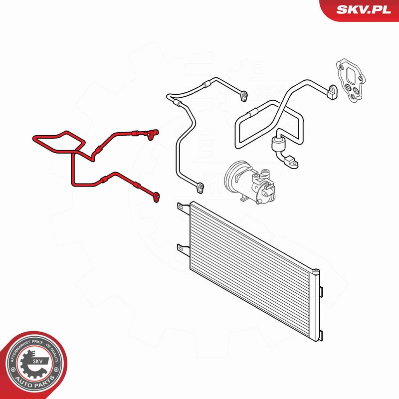 ESEN SKV 54SKV614 High/Low-pressure Line, air conditioning