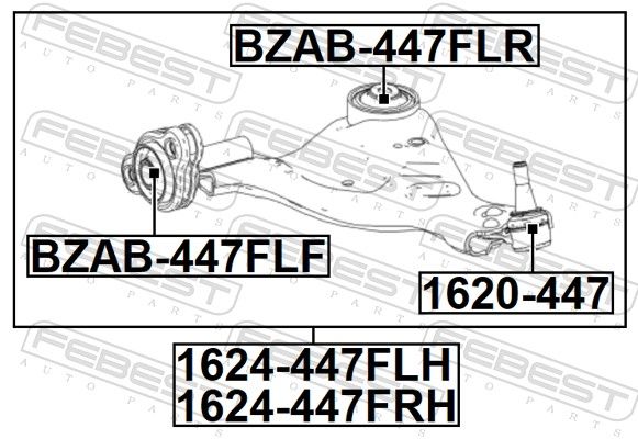 FEBEST 1620-447 Ball Joint