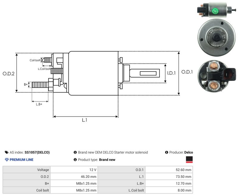 AS-PL SS1057(DELCO) Solenoid Switch, starter