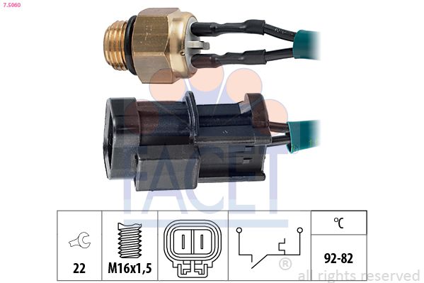 FACET hőkapcsoló, hűtőventilátor 7.5060