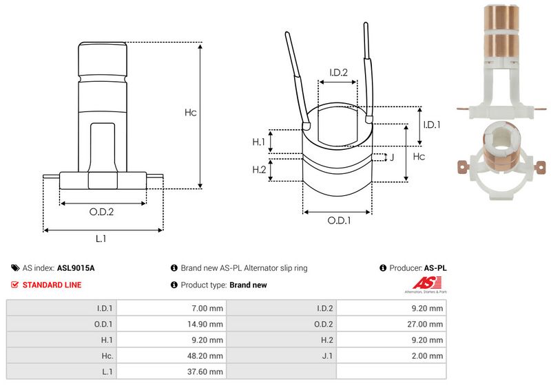 Rõngas, generaator, AS-PL ASL9015A