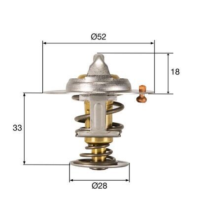 MAHLE termosztát, hűtőfolyadék TX 327 92D