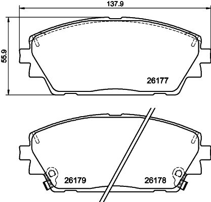 Гальмівні колодки MAZDA 3 F 19> > TEXTAR 2617701