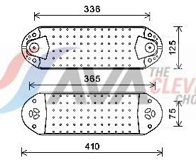 AVA QUALITY COOLING Oil Cooler, engine oil VL3076