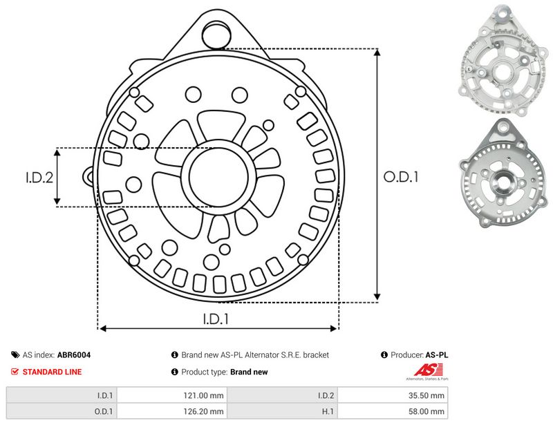 AS-PL ABR6004 Protective Cap, alternator