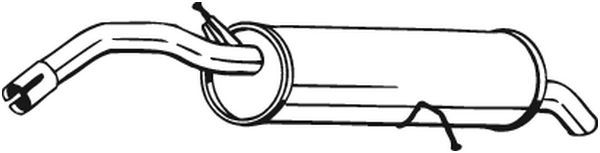 BOSAL hátsó hangtompító 190-243