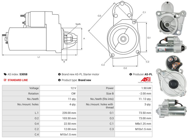 AS-PL S3058 Starter