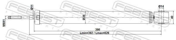 FEBEST 24110-006R Shock Absorber
