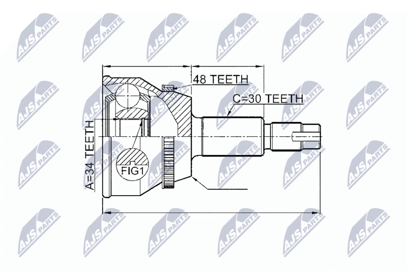 NTY NPZ-TY-073 - Joint Kit, drive shaft
