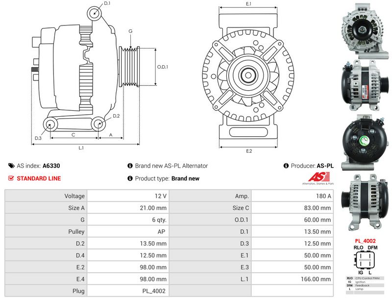 AS-PL A6330 Alternator
