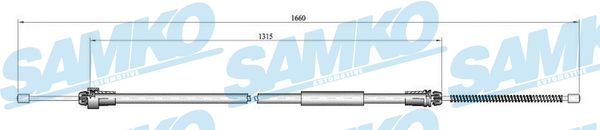 Тросовий привод, стоянкове гальмо, Samko C0611B