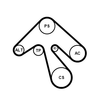 KEILRIPPENRIEMENSATZ CONTINENTAL CTAM 6PK1836K2