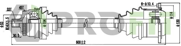 Приводний вал, Profit 2730-0201