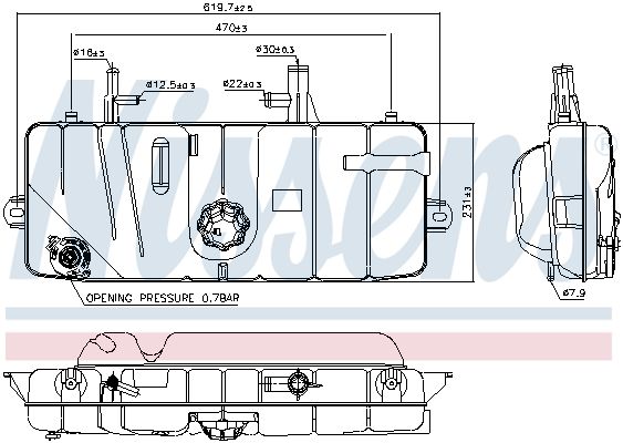 NISSENS 996039 Expansion Tank, coolant