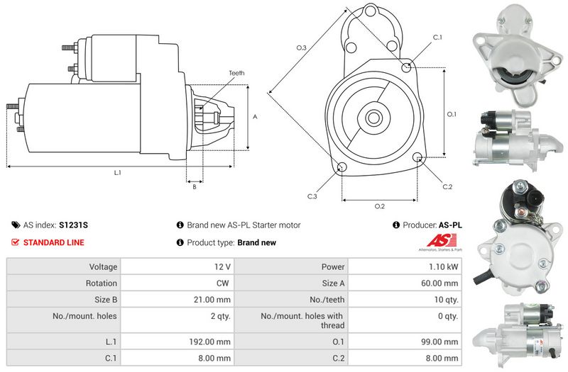 AS-PL S1231S Starter