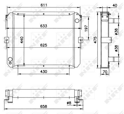 NRF 52202 Radiator, engine cooling