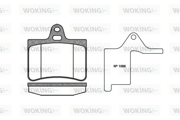 Комплект гальмівних накладок, дискове гальмо, Woking P930300