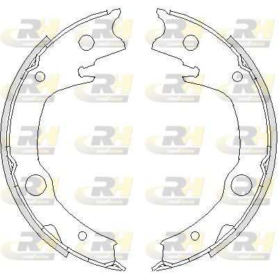 Комплект гальмівних колодок, стоянкове гальмо, задня вісь, Roadhouse 4729.00