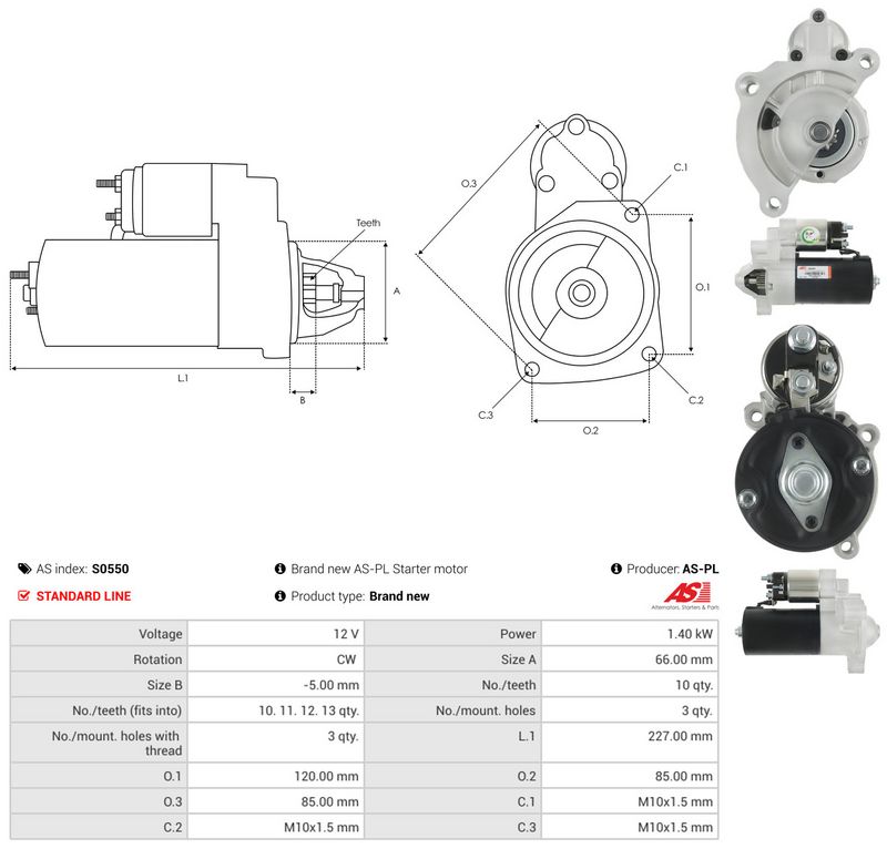 Starter, AS-PL S0550