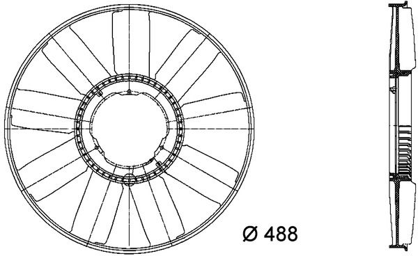 MAHLE CFW 21 000P Fan Wheel, engine cooling