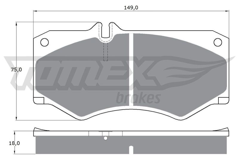 TOMEX Brakes fékbetétkészlet, tárcsafék TX 10-20